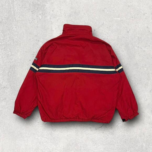 ★ Abercrombie & Fitch Vintage (80’s) Red Striped Windbreaker Jacket ★ - Picture 3 of 7